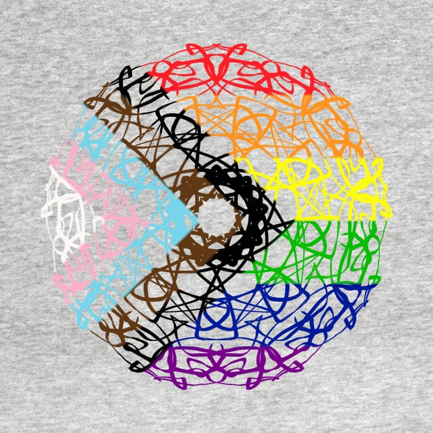 Progress Pride Flag Kaleidoscope by CipherArt